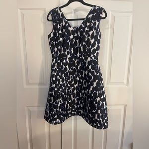 Kate Spade Leopard Print Black and Blue Dress